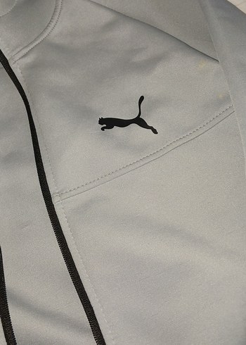 Puma Erkek Gri Fermuarlı Sweatshirt