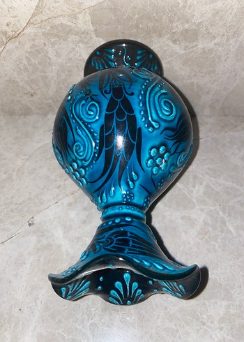 Turkuaz Çini Seramik Vazo - Görsel 11