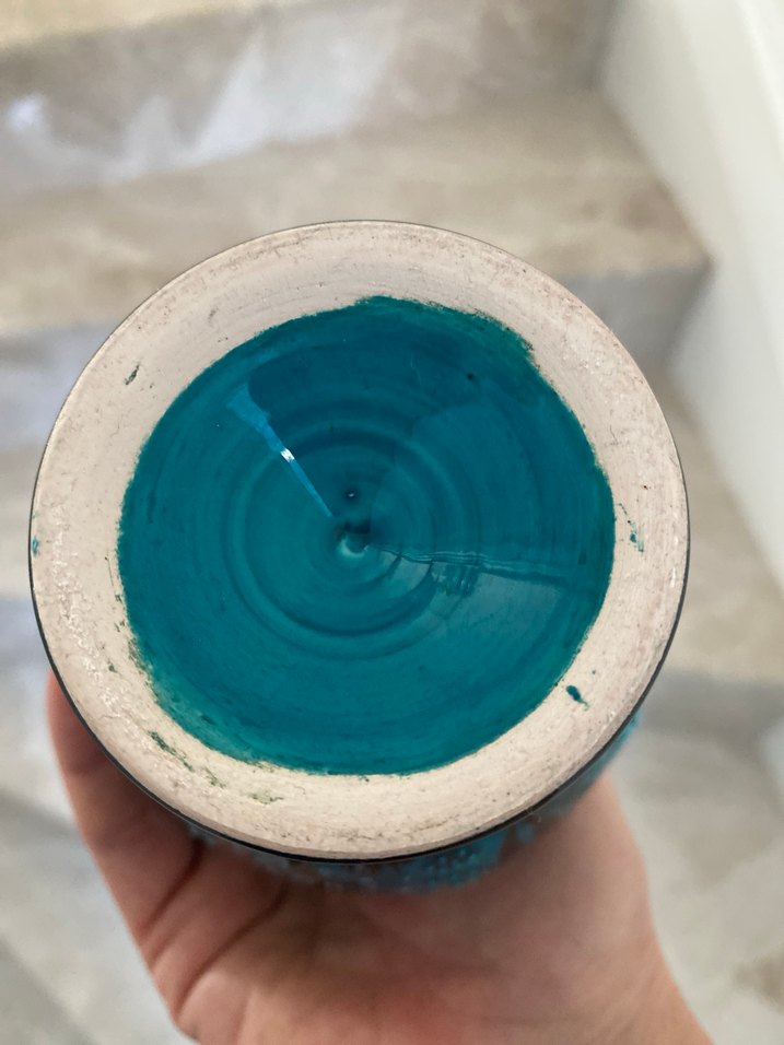 Turkuaz Çini Seramik Vazo - Görsel 5