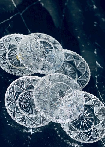 Paşabahçe kristal çay tabağı - Görsel 7