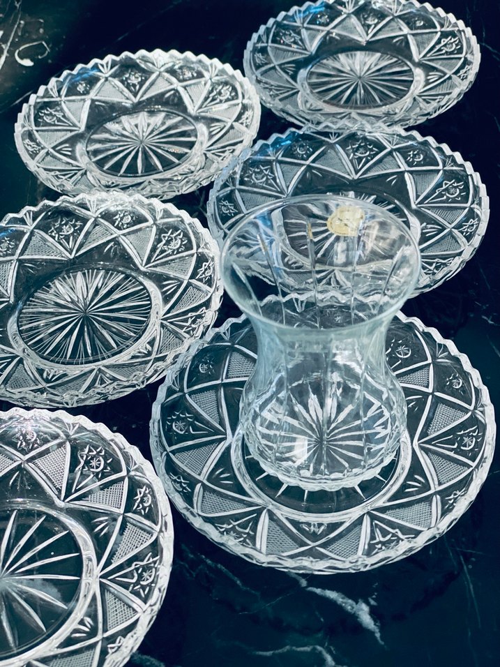 Paşabahçe kristal çay tabağı - Görsel 2