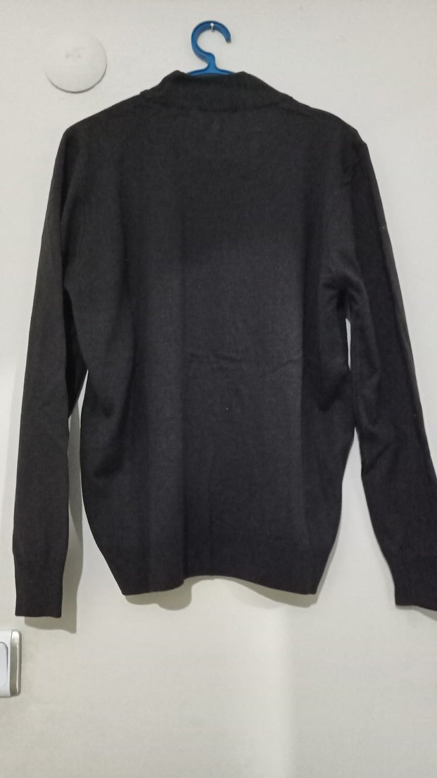 Kahverengi Uzun Kollu Kadın Kazak - Görsel 4