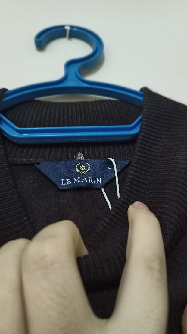 Kahverengi Uzun Kollu Kadın Kazak - Görsel 2