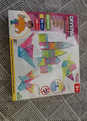 Renkli Eğitici Oyuncak Seti Kristal Puzzle Mıknatıssız - Görsel 2