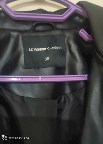 Kadın siyah deri ceket - Görsel 2