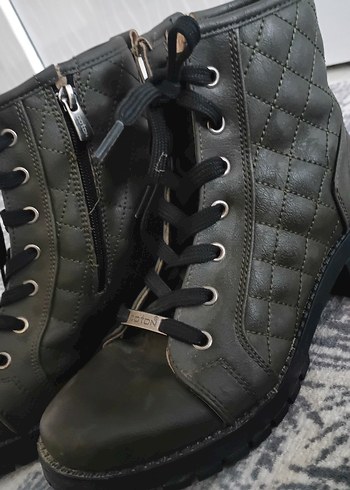 Haki  koyu yeşil  Kadın Botları - Görsel 2