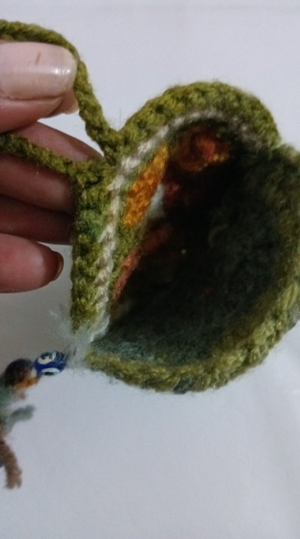 Püsküllü Bohem  cüzdan el yapımı örtüsü  yeni - Görsel 5