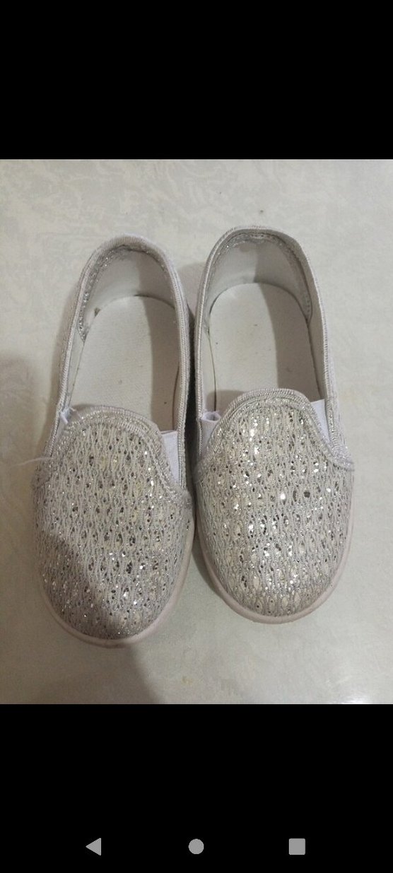 Beyaz Simli Kız Çocuk Loafer Ayakkabı - Görsel 4