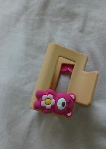 Çiçekli Ayıcık  Figürlü Pembe Çocuk Toka - Görsel 3