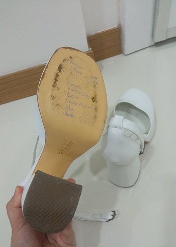 Kadın Beyaz Topuklu Tokalı Abiye Ayakkabı - Görsel 7