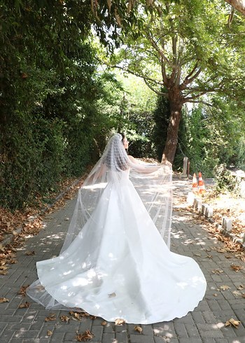 Modern Klasik Straplez Beyaz A Kesim Gelinlik - Görsel 2