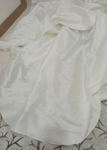 Modern Klasik Straplez Beyaz A Kesim Gelinlik - Görsel 10