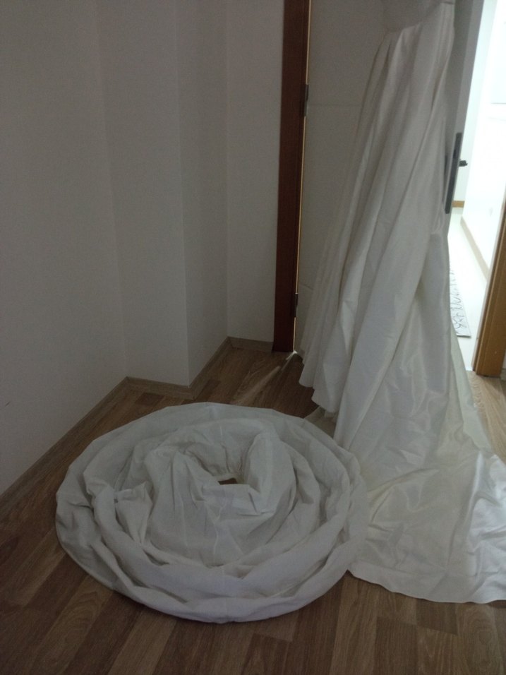 Modern Klasik Straplez Beyaz A Kesim Gelinlik - Görsel 4