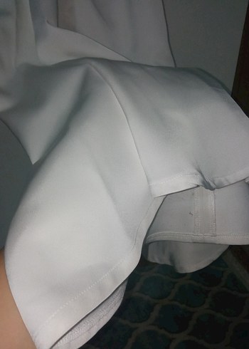 Betty & Sam Clara Beyaz Uzun Drapeli Balık Elbise - Görsel 8