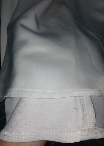 Betty & Sam Clara Beyaz Uzun Drapeli Balık Elbise - Görsel 9