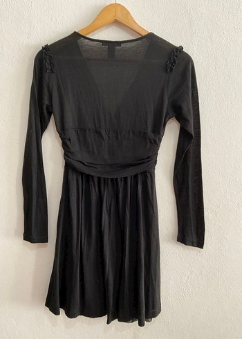 MANGO Uzun Kollu Siyah Elbise - Görsel 3