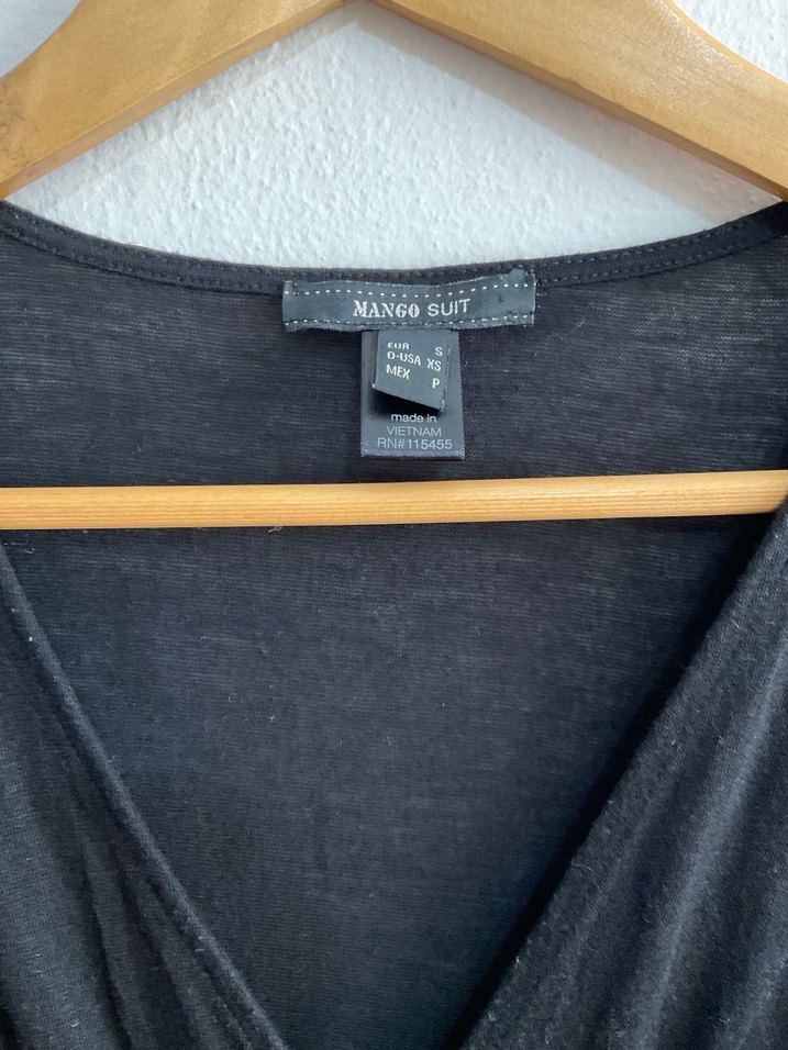 MANGO Uzun Kollu Siyah Elbise - Görsel 2