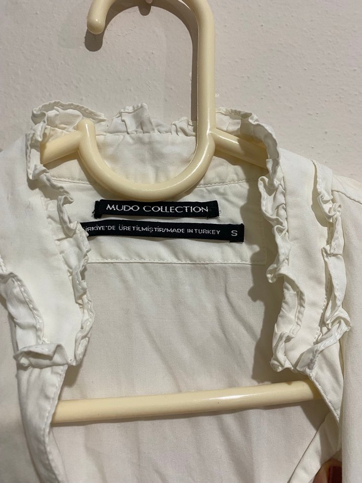 MUDO Beyaz Uzun Kollu Gömlek - Görsel 3