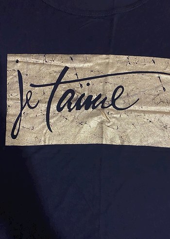 Siyah Baskılı Parisian Tişört - Görsel 4