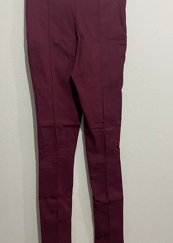 Kadın Bordo Pantolon Tayt - Görsel 4