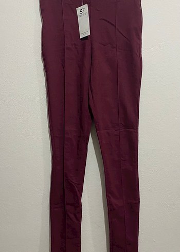 Kadın Bordo Pantolon Tayt - Görsel 2