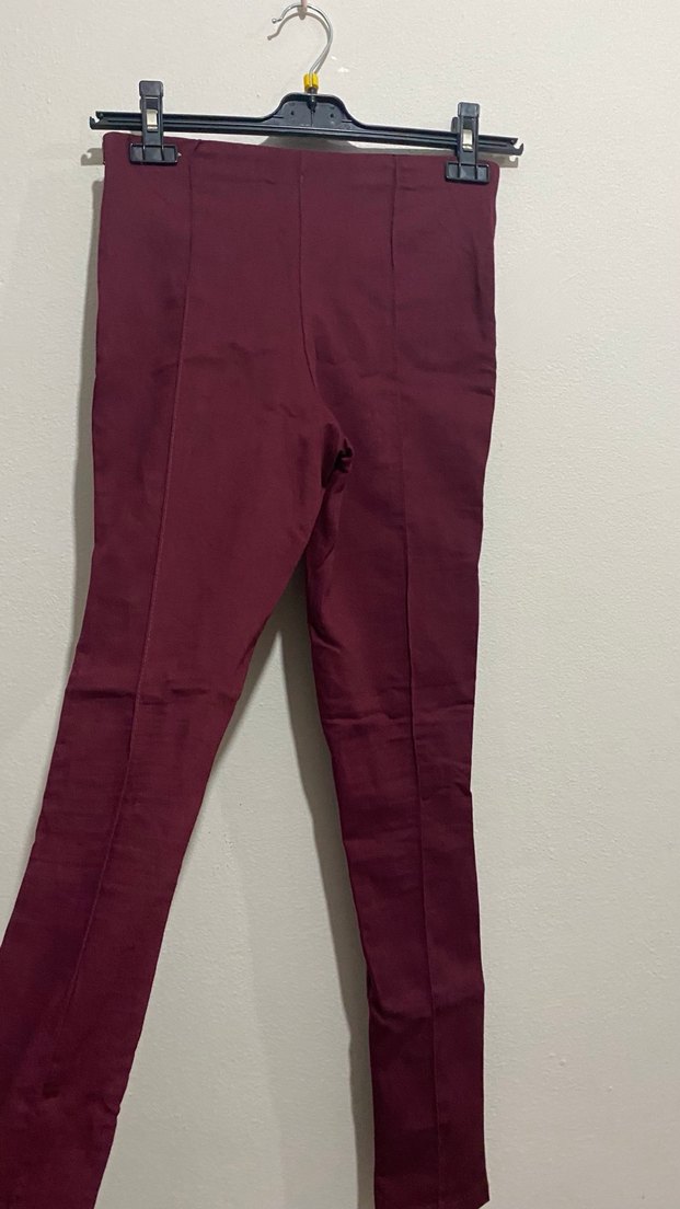 Kadın Bordo Pantolon Tayt - Görsel 3