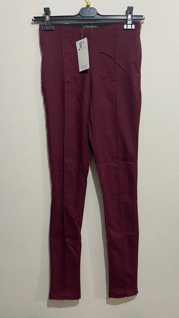 Kadın Bordo Pantolon Tayt - Görsel 2