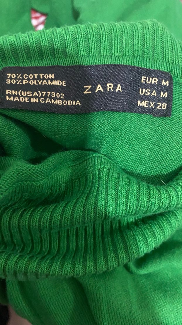 ZARA Yeşil Kadın Kazak - Görsel 4