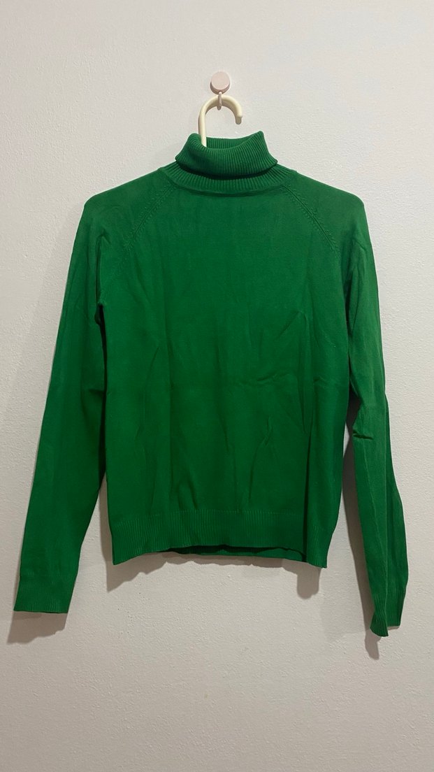 ZARA Yeşil Kadın Kazak - Görsel 3