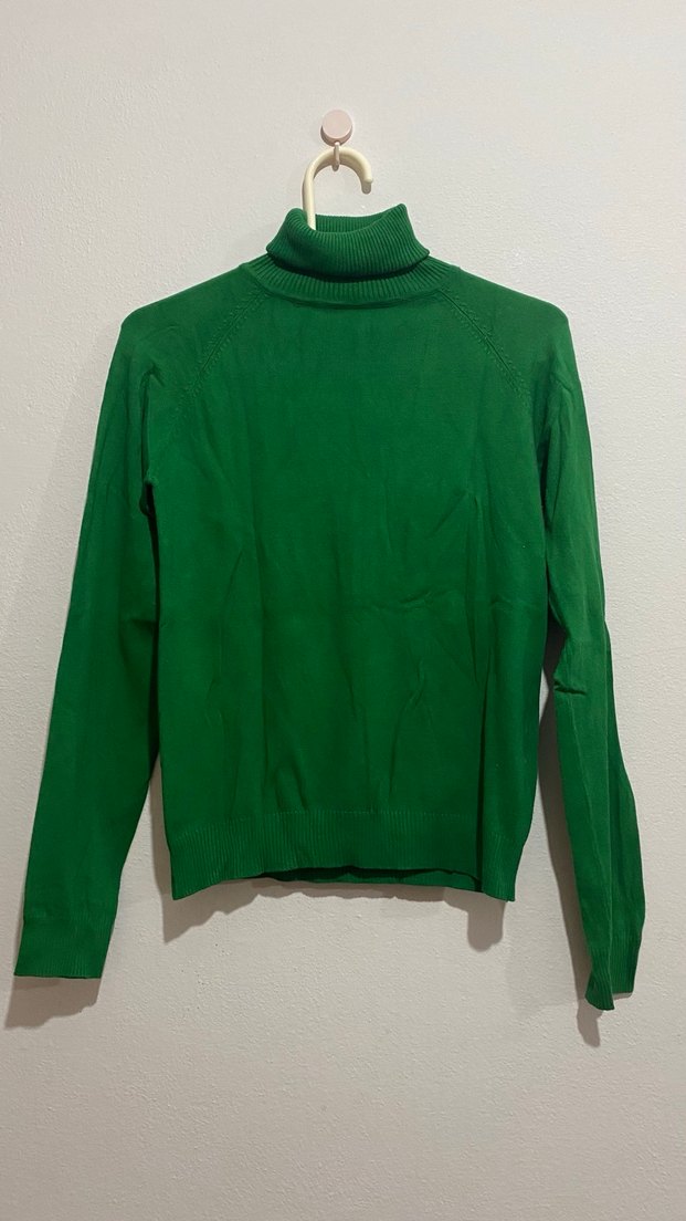 ZARA Yeşil Kadın Kazak - Görsel 5