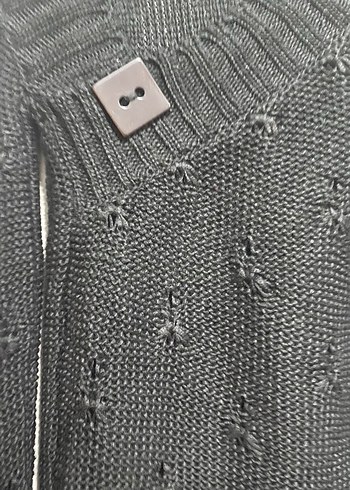 Siyah Örgü Kadın Kazak - Görsel 3