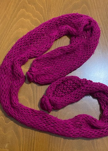 El Örgüsü Mor Kadın Atkı - Görsel 4