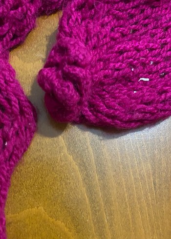 El Örgüsü Mor Kadın Atkı - Görsel 2