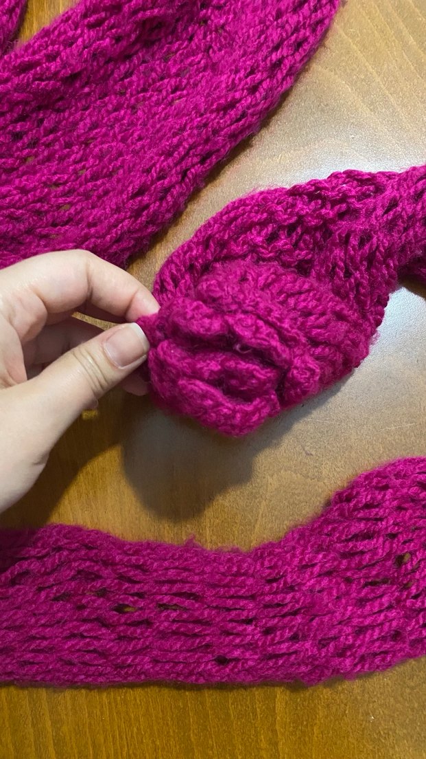 El Örgüsü Mor Kadın Atkı - Görsel 3