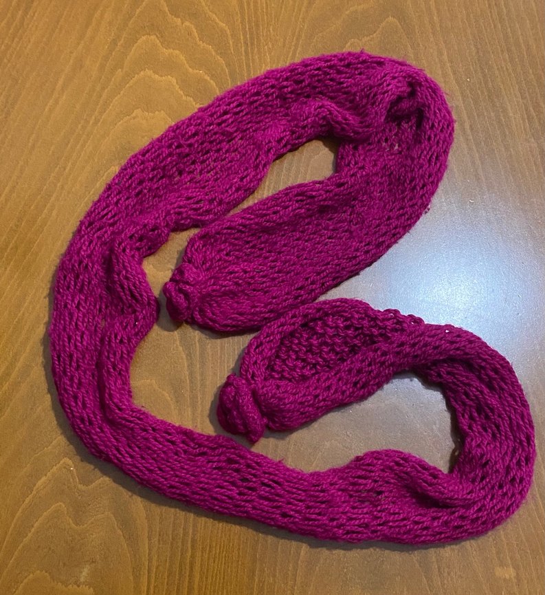 El Örgüsü Mor Kadın Atkı - Görsel 4