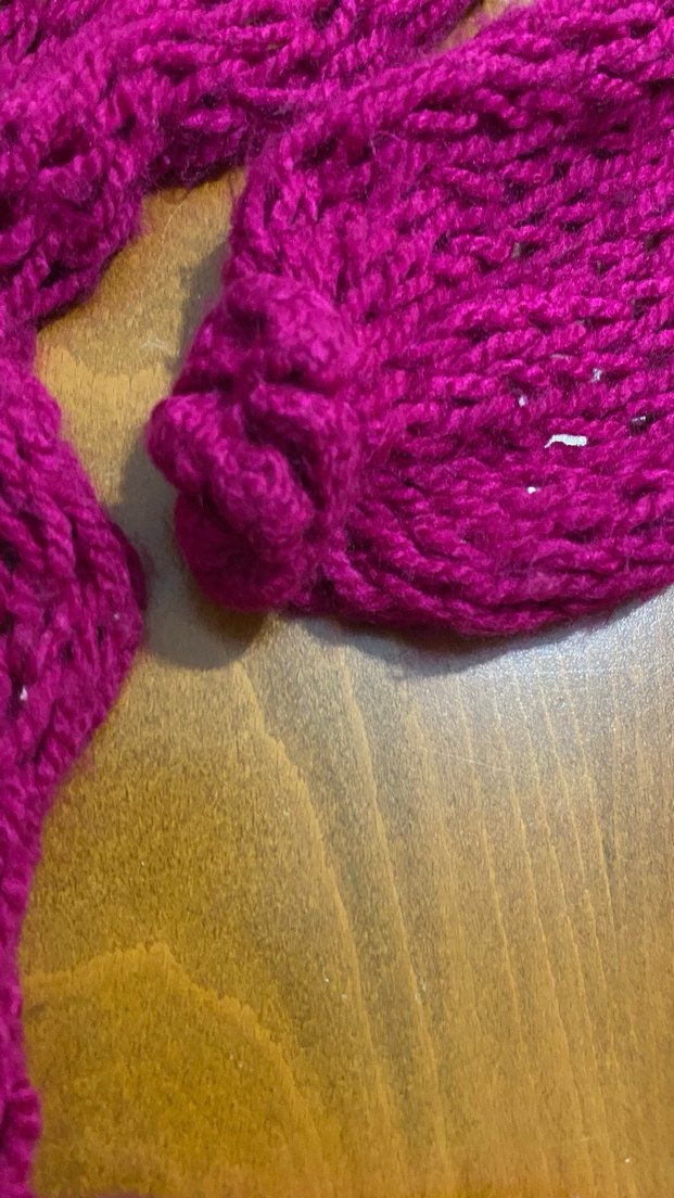 El Örgüsü Mor Kadın Atkı - Görsel 2