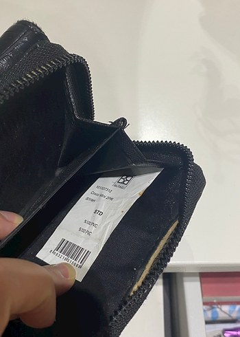 Siyah Deri Yılan Desenli Fermuarlı Kadın Cüzdanı - Görsel 7