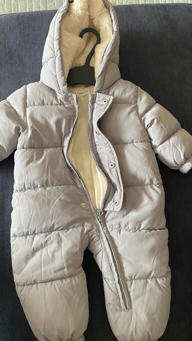 Gri Kürklü Bebek Erkek Tulumu - Görsel 2