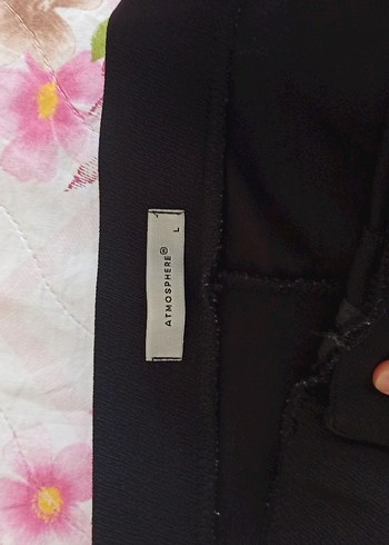 l Beden Kadın Siyah Pilili Kumaş Pantolon