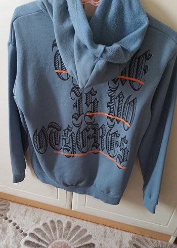 LC Waikiki Mavi Kapüşonlu erkek çocuk Sweatshirt