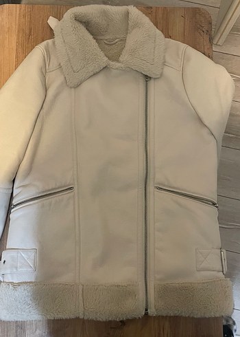 Kürk Detaylı Kadın Bej Rengi Ceket - Görsel 2