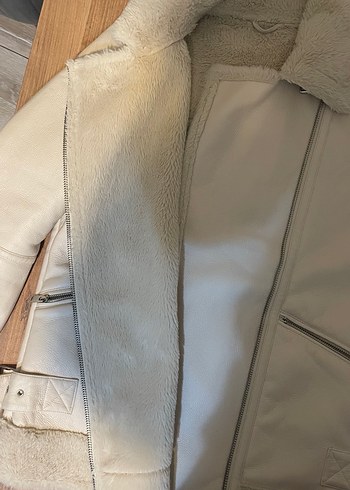 Kürk Detaylı Kadın Bej Rengi Ceket - Görsel 3