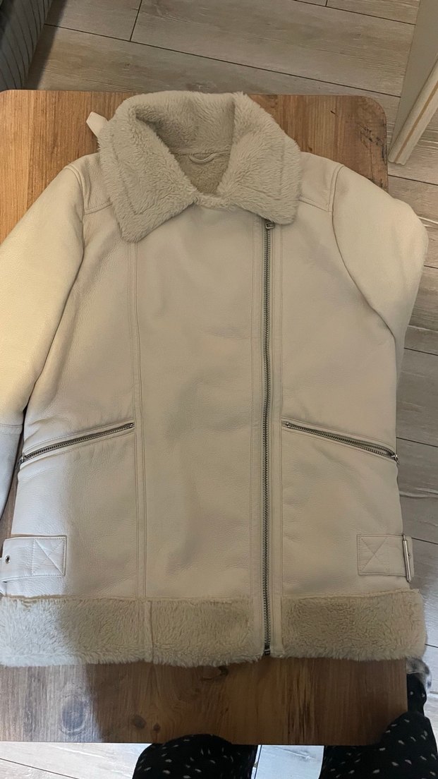 Kürk Detaylı Kadın Bej Rengi Ceket - Görsel 2