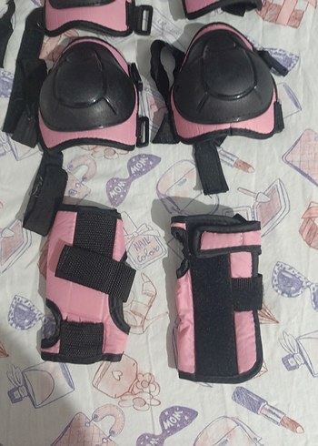 Beden Kızlar için Pembe Yılan Desenli Biker Koruyucu Set