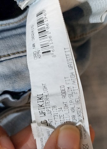 44 Beden mavi Renk LCW Waikiki Loose Fit Midi Kadın Kot Pantolon