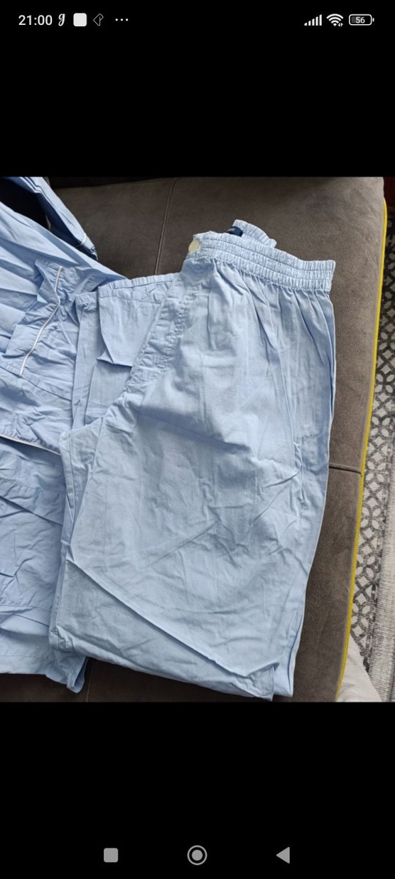 Düğmeli Mavi Erkek Pijama Takımı - Görsel 2