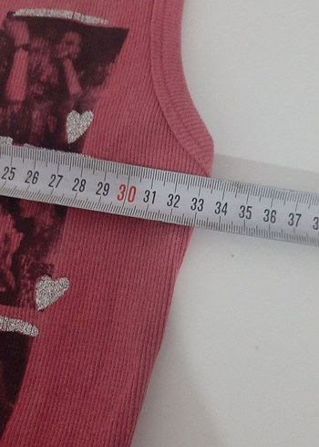 Kız Çocuk Pembe Baskılı Kolsuz Tişört - Görsel 5