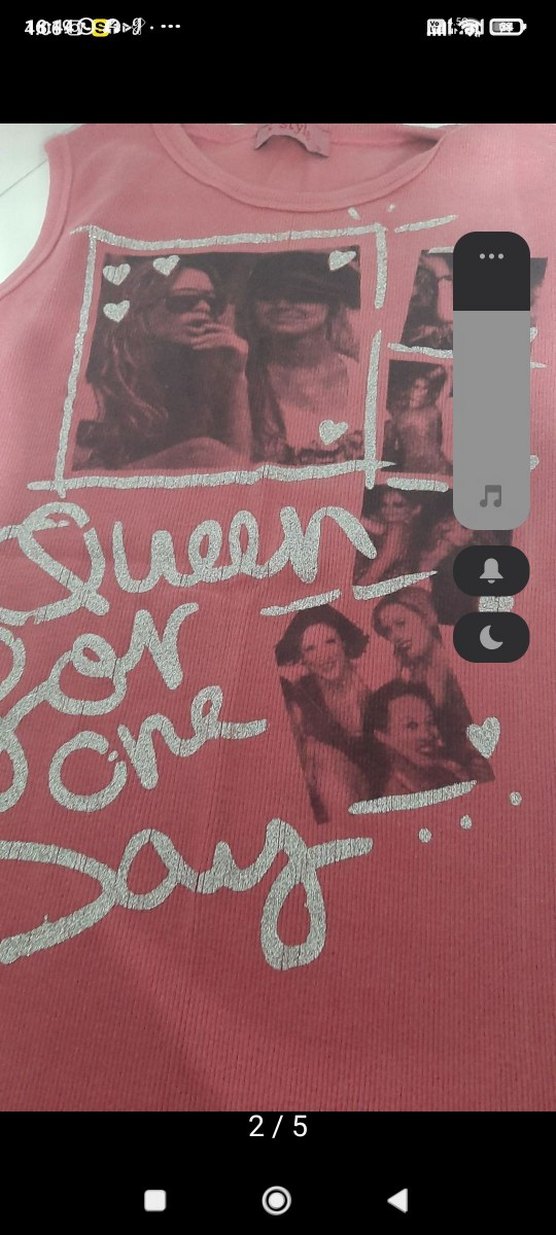 Kız Çocuk Pembe Baskılı Kolsuz Tişört - Görsel 2