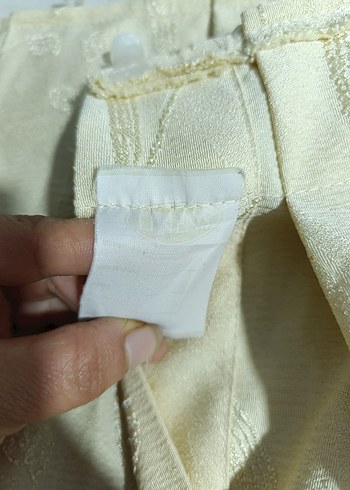 Bej İşlemeli Geleneksel fon Perde 2parca - Görsel 3