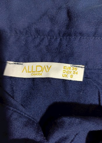 Kadın Lacivert Uzun Denim Elbise - Görsel 5